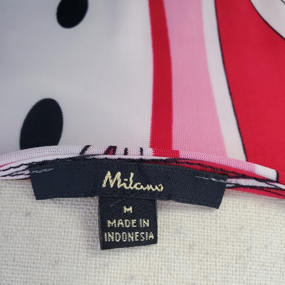 Milano Pink Print Long Sleeve Shift Dress - Picture 4 of 5